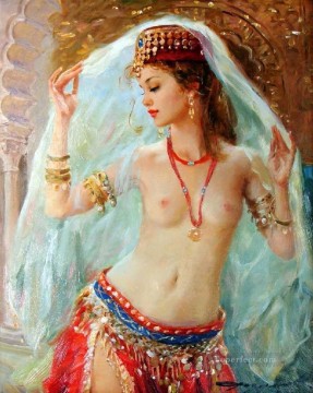 Pretty Woman KR 005 Impressionist nude Oil Paintings